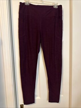 Victoria's Secret Maroon Full-Length Leggings